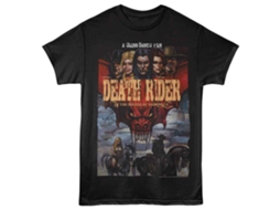 Unisex Adult T-shirt Rockinstone Death Rider Western Poster Blacksizexxl