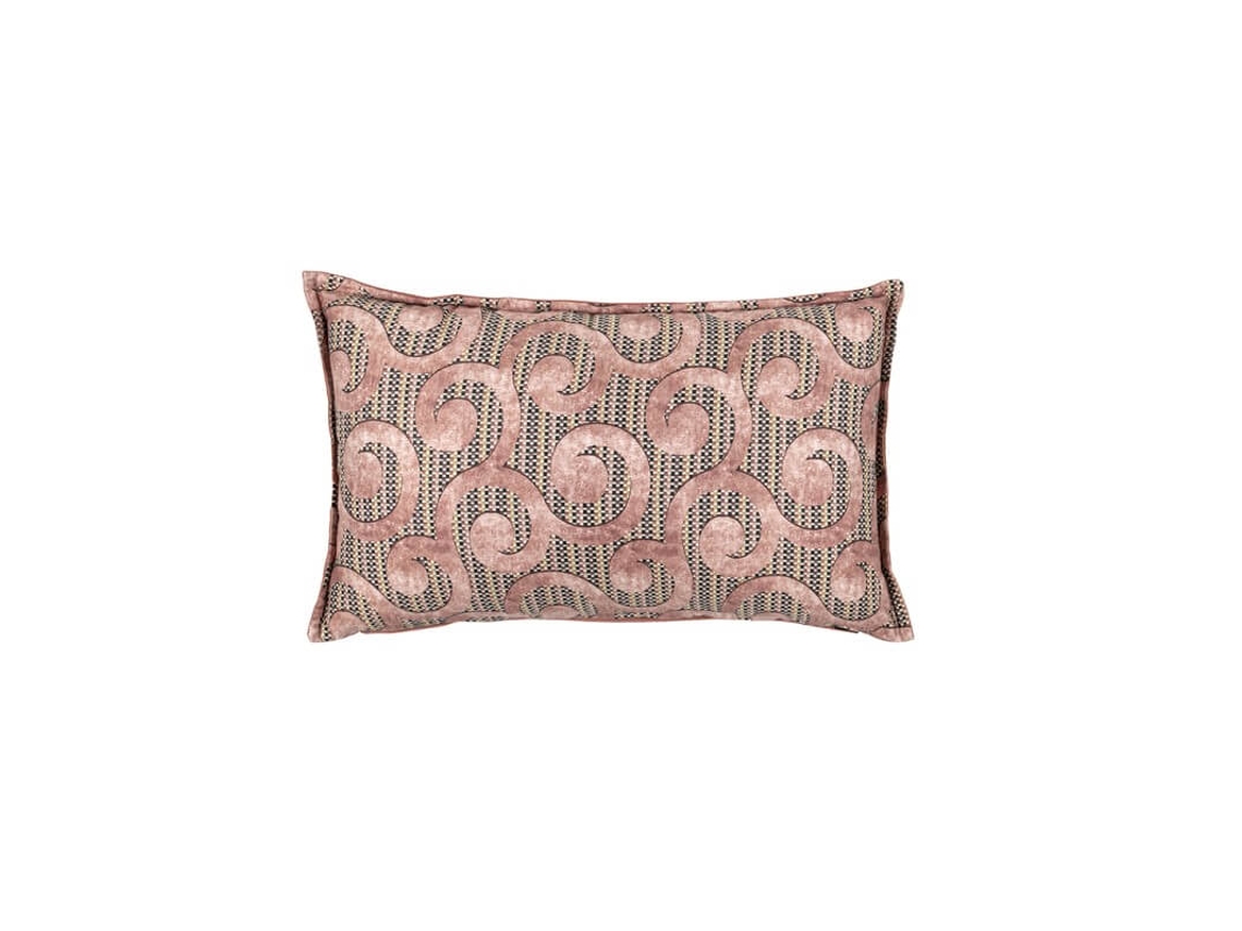 Cuscino Arredo 50x50 Fazzini Stampato In Velluto Color Pesco