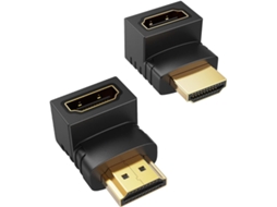 Adaptador HDMI Macho para Fêmea AQUAFORGE, 90° e 270°