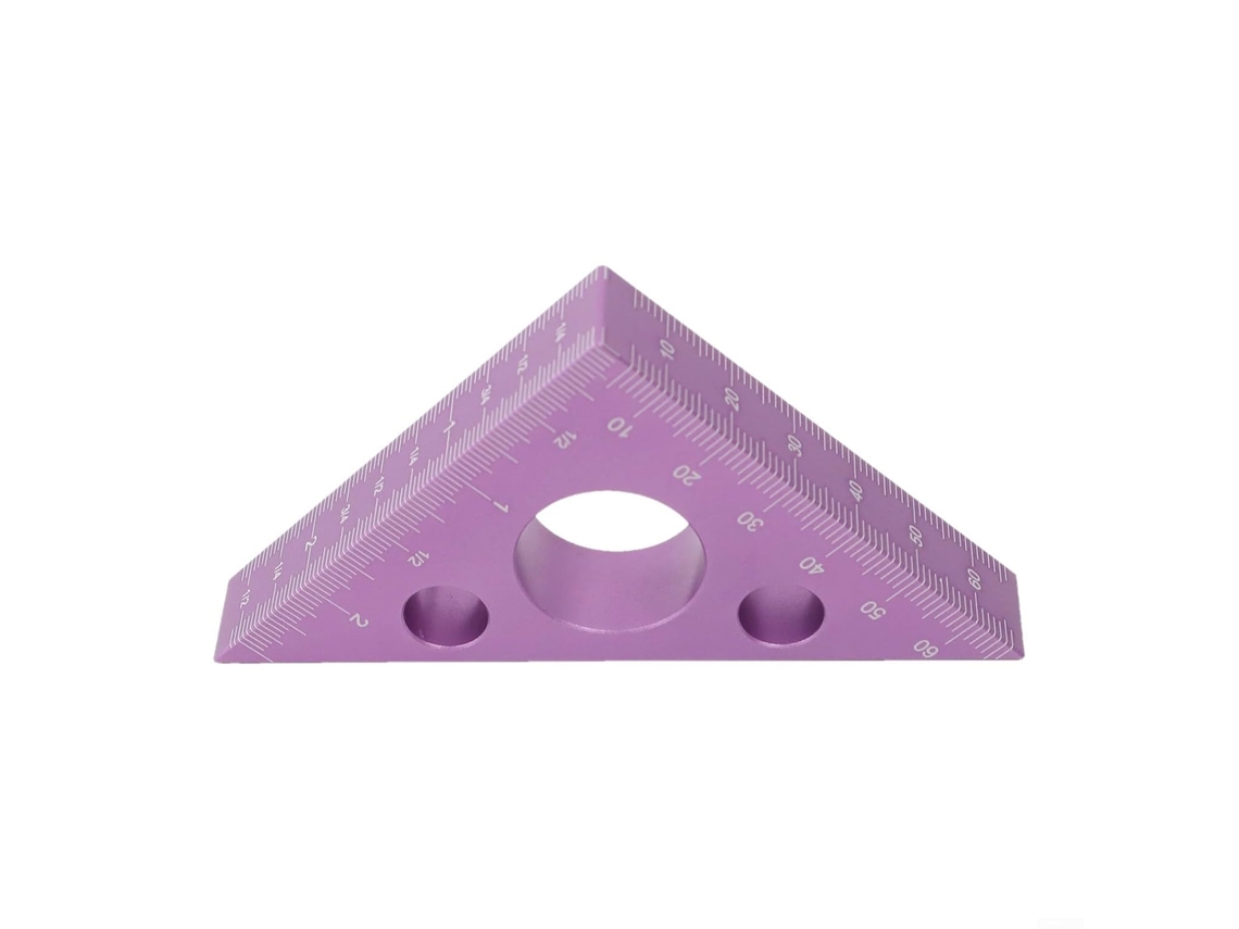 Régua De Ângulo Para Marcenaria Com Escalas Métricas E Em Polegadas, Ferramenta De Medição E Altura, Material Em Liga De