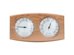Termômetro Higrômetro De Madeira De Cedro 2 Em 1 Para Sauna A Vapor, 10-120°c, 0-100% Ur