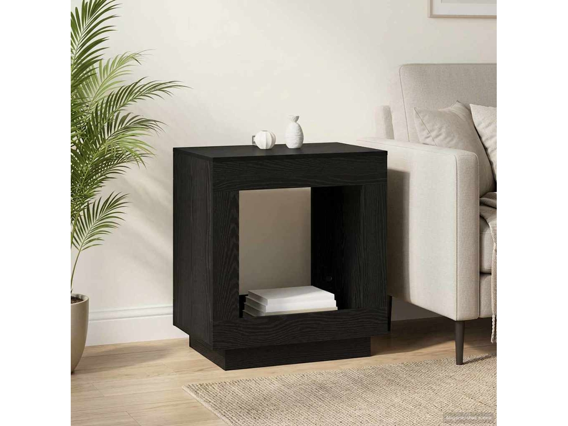 Vidaxl Mesa Lateral Carvalho Preto 60 X 40 X 65 Cm