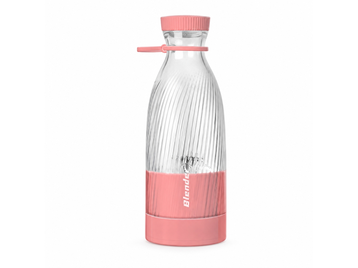 Liquidificadora Portátil Recarregável Rosa, Copo Misturador Para Sumo E Batidos, Uso Doméstico E Escolar