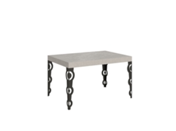 Mesa Extensível Karamay Cashmere 120/224x90 Cm Com Pés Antracite Itamoby