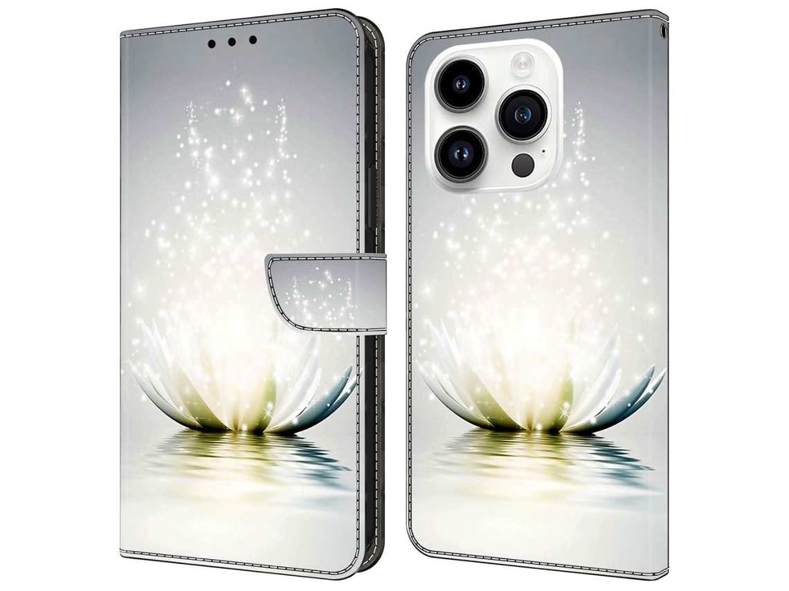 Capa Em Couro Pu Com Suporte Para Apple Iphone 16 Pro Max - Lótus