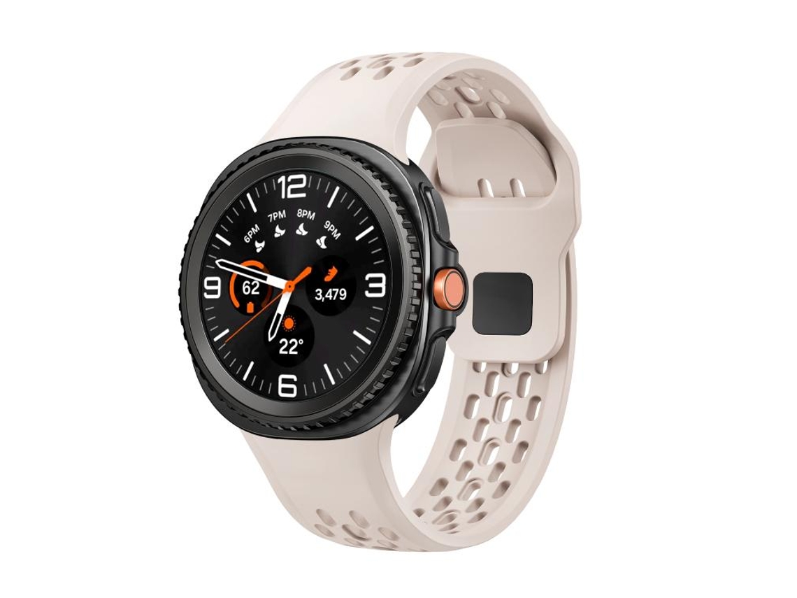 Bracelete Para Samsung Galaxy Watch 8 / 8 Classic - Silicone Com Fivela Reversa Preta No Estilo Clássico - Starlight