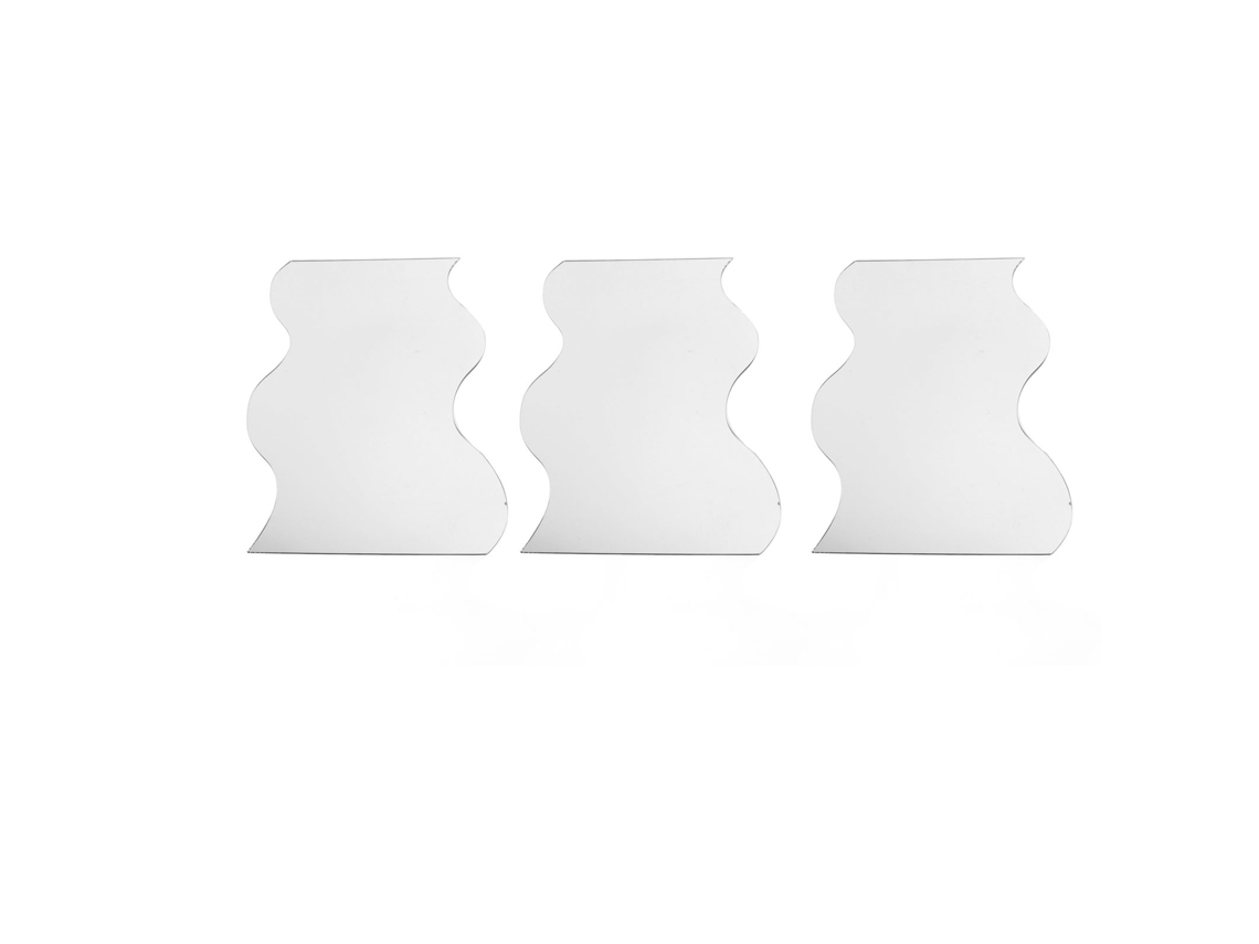 Mali 3pcs Conjunto de Espelhos de Acrílico para Fotografia Acessórios de Decoração Brilhante