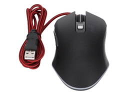 Aetheria mouse Gamer com Fio Usb 6 Botões Luz Colorida Dpi Ajustável Preto G1