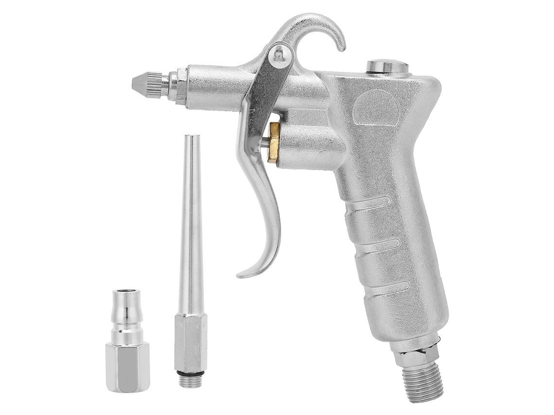 Pistola De Aire Compresor Limpiadora Neumática 1/4" Acero Aluminio Herramienta De Limpieza (02)