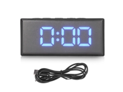 Reloj Digital Despertador Led Con Luz De Fondo Ahorro Energía Espejo Para Dormitorio Hogar Azul