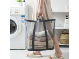 Cesto de roupa suja em malha dobrável e expansível BRILVIBERA
