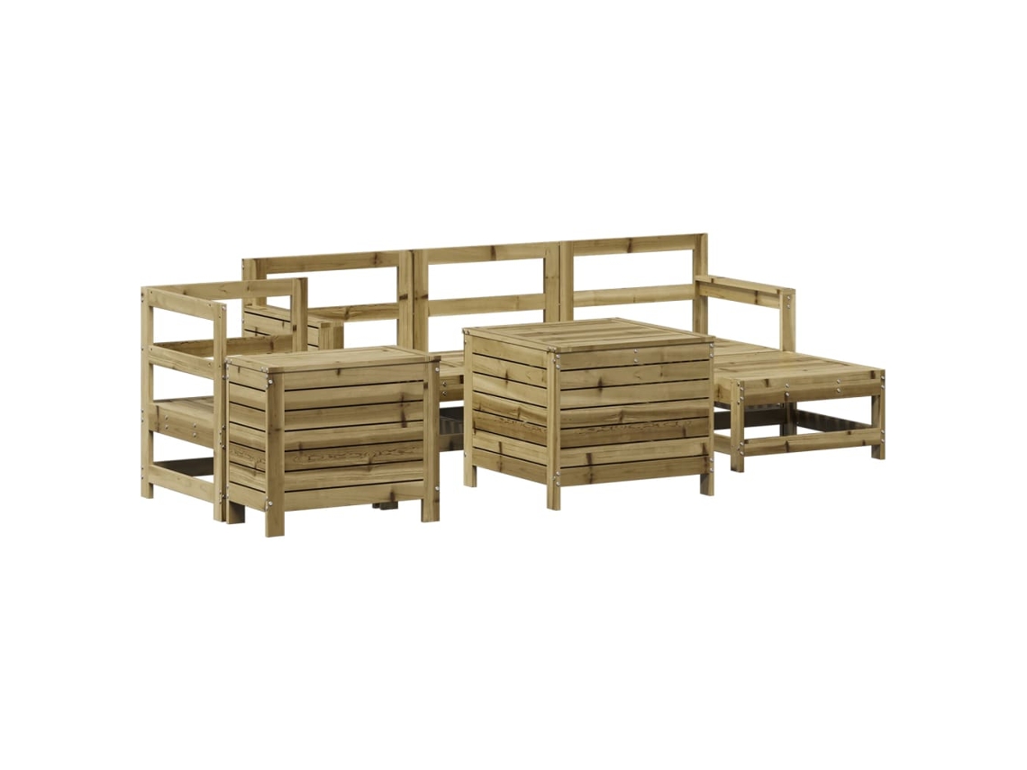 Garden Sofa Set, Garden Sofa Sets Vidaxl Marrom Madeira De Pinho Impregnada (n/a)