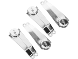Conjunto De 4 Dobradiças Suporte Metal Para Tampas Caixas Madeira, Prateadas, Resistentes Ao Desgaste, Versáteis E Com