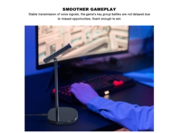 Aetheria microfone Usb de Mesa com Redução de Ruído e Chaves Táteis Omnidirecional 360 Graus para Computador Pc
