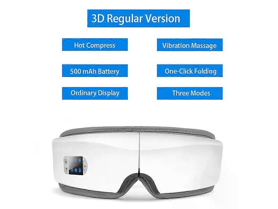 Massageador ocular inteligente 4D com vibração por airbag, dispositivo para cuidados com os olhos com compressões rápidas, massageador ocular Bluetooth.