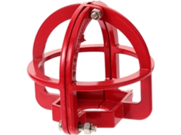 Capa Protetora Completa Em Metal Vermelho Para Cabeçote De Sprinkler De Incêndio