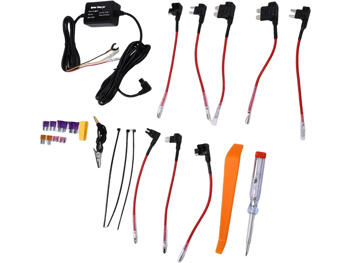 Kit Genérico De Cabo Câmera Tableau Bord, Sortie 5v 2,5a Com Proteção Baixa Tensão Para Vigilância Estação 24