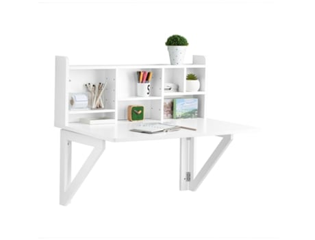 Mesa de Parede com Prateleira Integrada Fwt07-Ii-W SOBUY