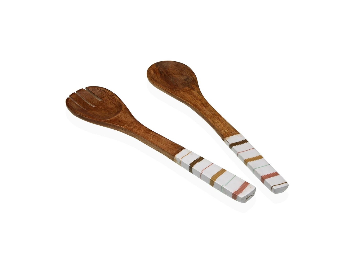 Conjunto De Utensílios Para Cozinha Versa Flint Madeira De Mangueira 6 X 1 X 30 Cm