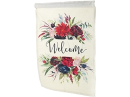 Bandeira de Jardim com Estrutura Vertical em Poliéster e Design Exclusivo para Decoração de Jardins, Gramados e Áreas CHABERLU