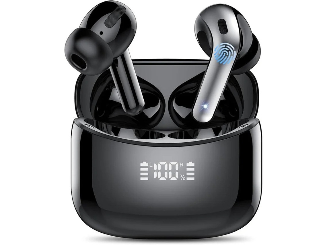 Auscultadores Sem Fios Auscultadores Sem Fios Bluetooth 5.3 Auscultadores Com Tempo De Reprodução De 52 Horas Preto Bestvite