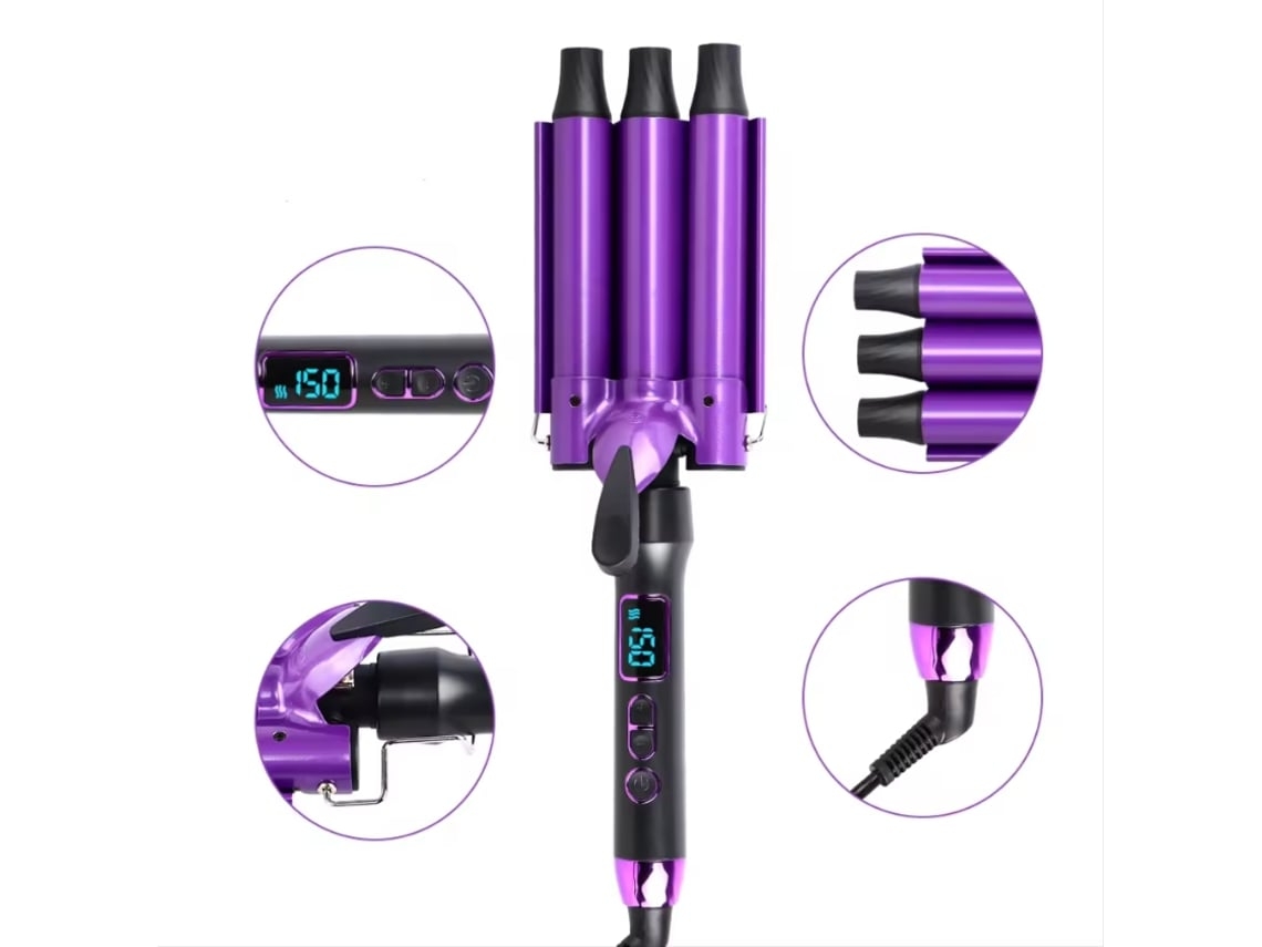Modelador de Cabelo Oa55 Roxo5 Níveis de Temperatura