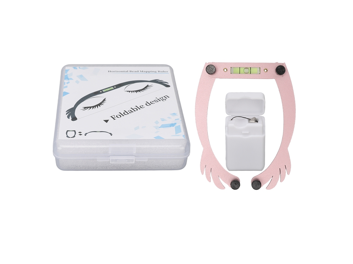 Régua De Tatuagem De Sobrancelha Plegável Com Cordas Reutilizável Arco Rosa Para Maquiagem Permanente Microblading