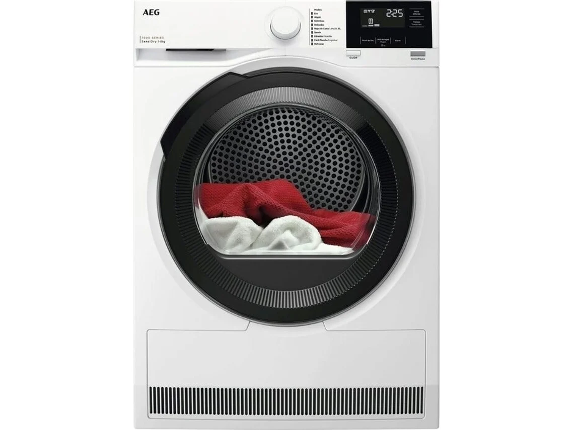 Máquina de Secar Roupa AEG TR718EBOB (8 kg - Bomba de Calor - Branco)