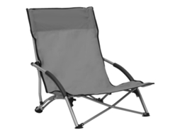 Maison Exclusive - Cadeiras De Praia Dobráveis 2 Pcs Tecido Cinzento