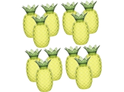 Caixinhas De Doces Pequenas Em Formato Abacaxi Amarelo, De Plástico Reutilizável, Pacote Com 12 Unidades, Ideais Para