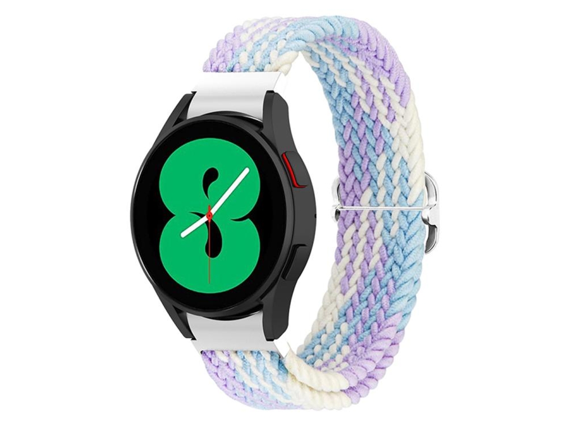 Bracelete Para Samsung Galaxy Watch 7/6/5/4 - Nylon Trançado Eight Buckle - Violeta