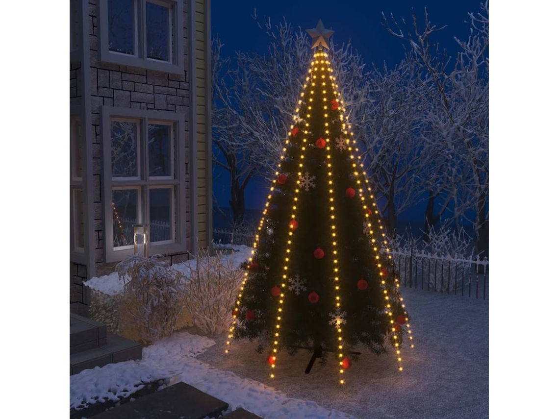 vidaXL Cordão de luzes para árvore de Natal 400 luzes LED 400 cm 