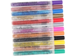 Conjunto De 12 Marcadores Com Glitter Para Decoração Escolar