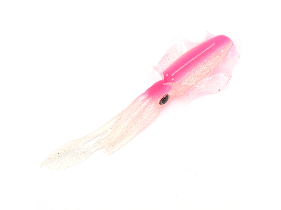 Squid Soft Bait Luminous Bionic Squid Soft Bait Sea Fishing Jig Hook Lure Bionic Cuttlefish Octopus Fake Bait Luminous Pink