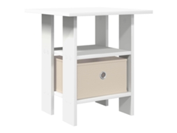 Conjunto 1 Mesa-de-cabeceira Vidaxl Branco Derivados De Madeira (41 X 40 X 45 Cm)