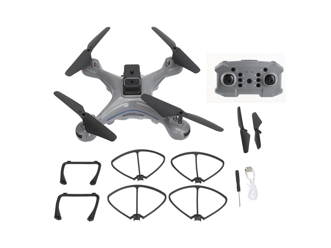 Yui drone Rc Ky102 Cinza Quadricoptero Brinquedo Fluxo Optico Pairando Bateria para Evitar Obstáculos 1800mah Mini Drone para Idade 14+ Sem Câmera