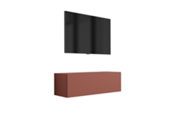 Móvel Tv : Vermelho Tijolo, 100 X 34 X 32 Cm 3E 3XE LIVING.COM