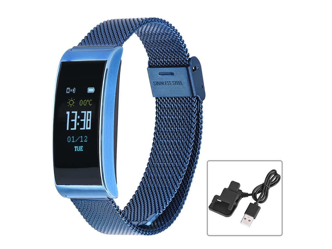 Pulseira Inteligente De Fitness (resistente À Água Ip68, Monitoramento De Frequência Cardíaca) (microwear Autorizado Pela Marca) X3 Pulseira De Aço