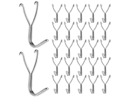 Ganchos de Aço Inoxidável para Placa Perforada 20mm 50pcs (S/MARCA)