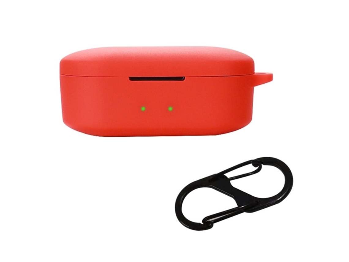 Capa De Silicone Qcy T2c Com Fivela Vermelha Brilvibera