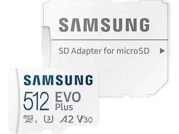 Cartão Memória Samsung EVO Plus 2021 MicroSd 512GB