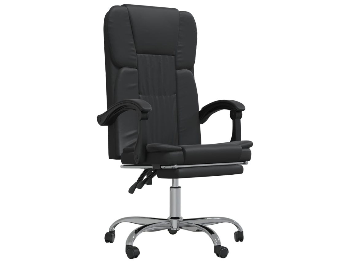 Reclining Office Chair, Reclining Office Chairs Vidaxl Preto Couro Artificial (n/a)