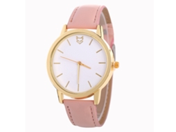 Reloj De Pulsera De Cuero Pu Moda Zhoulianfa Para Mujer Casual De Cuarzo (rosa)