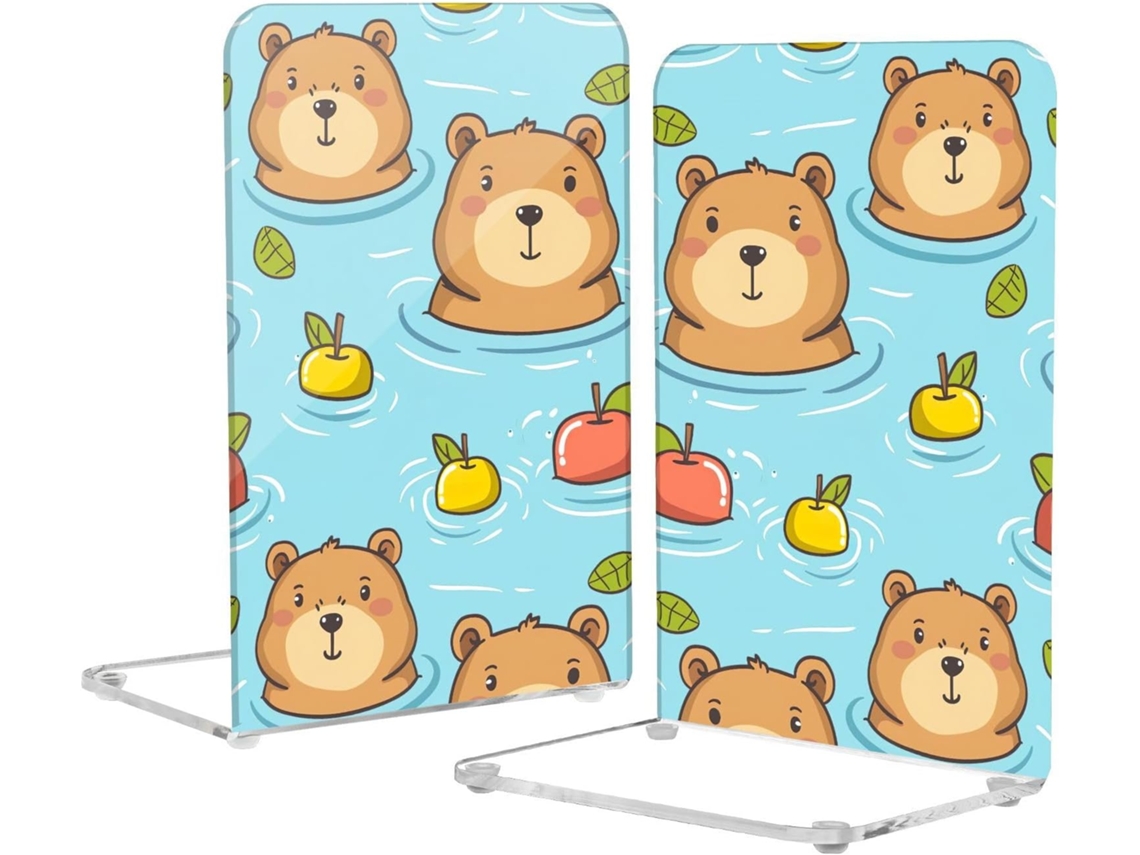 Lindo Suporte Para Livros Em Acrílico Azul Com Formato De Capivara, Organizador De Escritório Resistente Para Computador