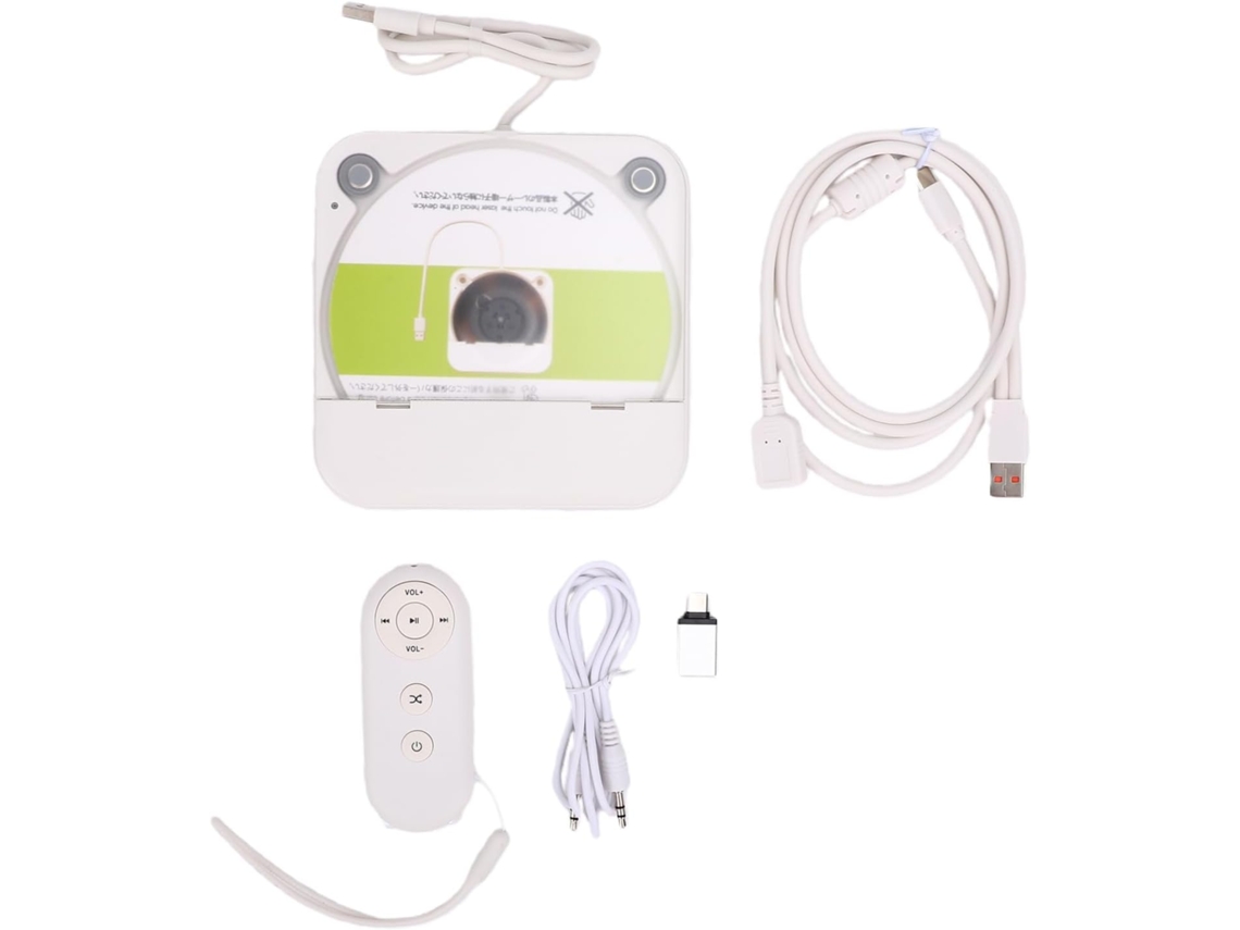 Leitor De Cd Externo Para Carro, Alimentado Por Usb, Som Hifi, Chip Anti Pulos, Entrada Aux Dupla, Reprodutor De Discos