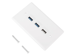 Laxiscreed Painel Americano Com 3 Portas, Usb 3.0 E 2.0, Travas De Segurança