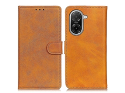 Capa Tkdaddy Para Xiaomi Redmi A5 Nfc (eu) (173,45 X 79,35 X 8,45 Mm) Com Textura De Couro Bovino E Suporte Tipo Carteira, Marrom