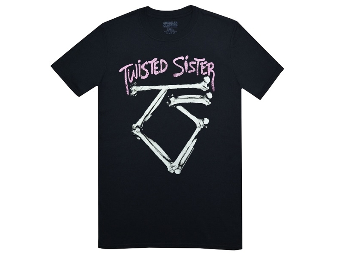 Twisted Sister Bone Logo T-shirt Unisex Adults Size:m