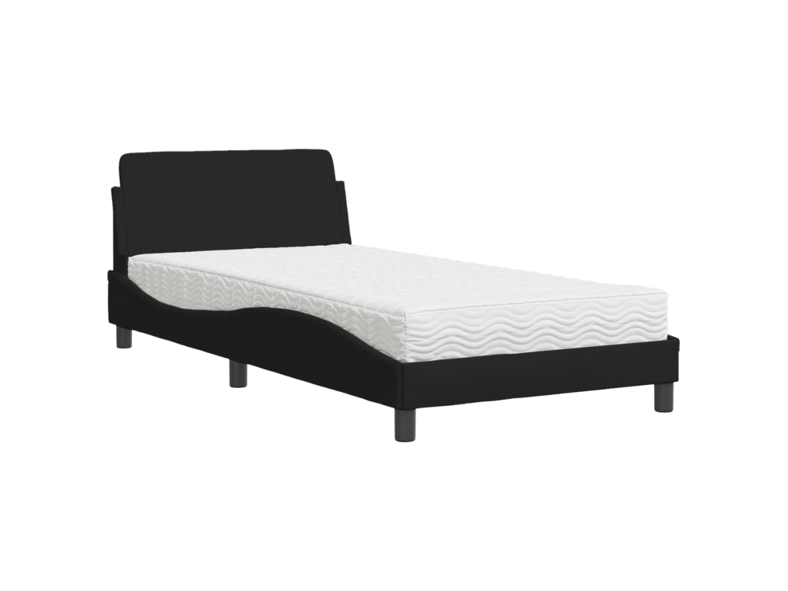 Bed, Beds Vidaxl Preto Tecido (100 X 200 Cm)
