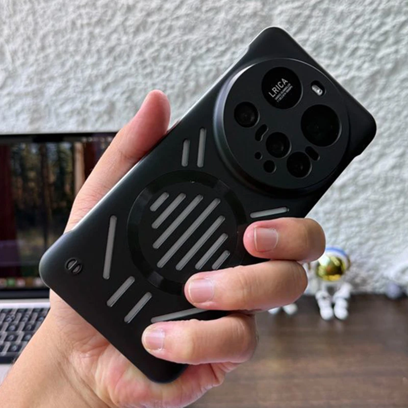(xiaomi 15pro Preto) Capa Magnética Ultrafina Com Revestimento Vazado Para Dissipação De Calor E Estrutura Rígida